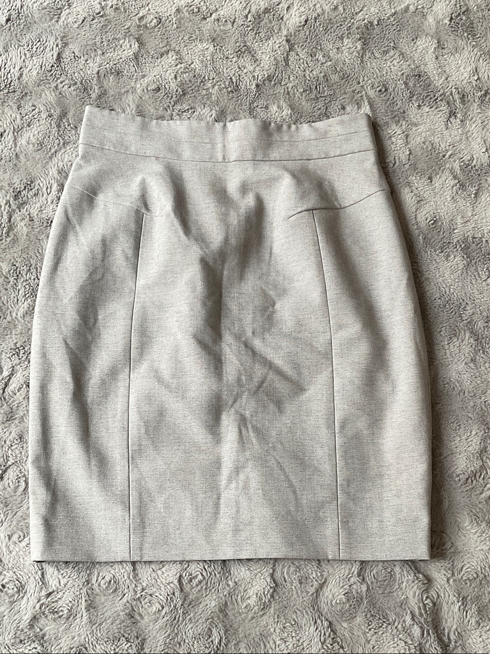H&M Light Gray Tailored Pencil Skirt